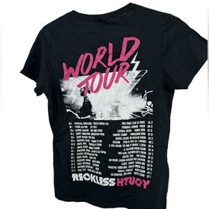 Reckless Youth HTUOY World Tour Boohoo Women’s M Black T-Shirt Rare